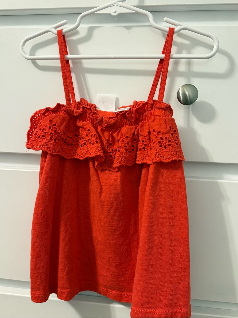 Toddler Zara Red Eyelet Ruffle Camisole Tank Top